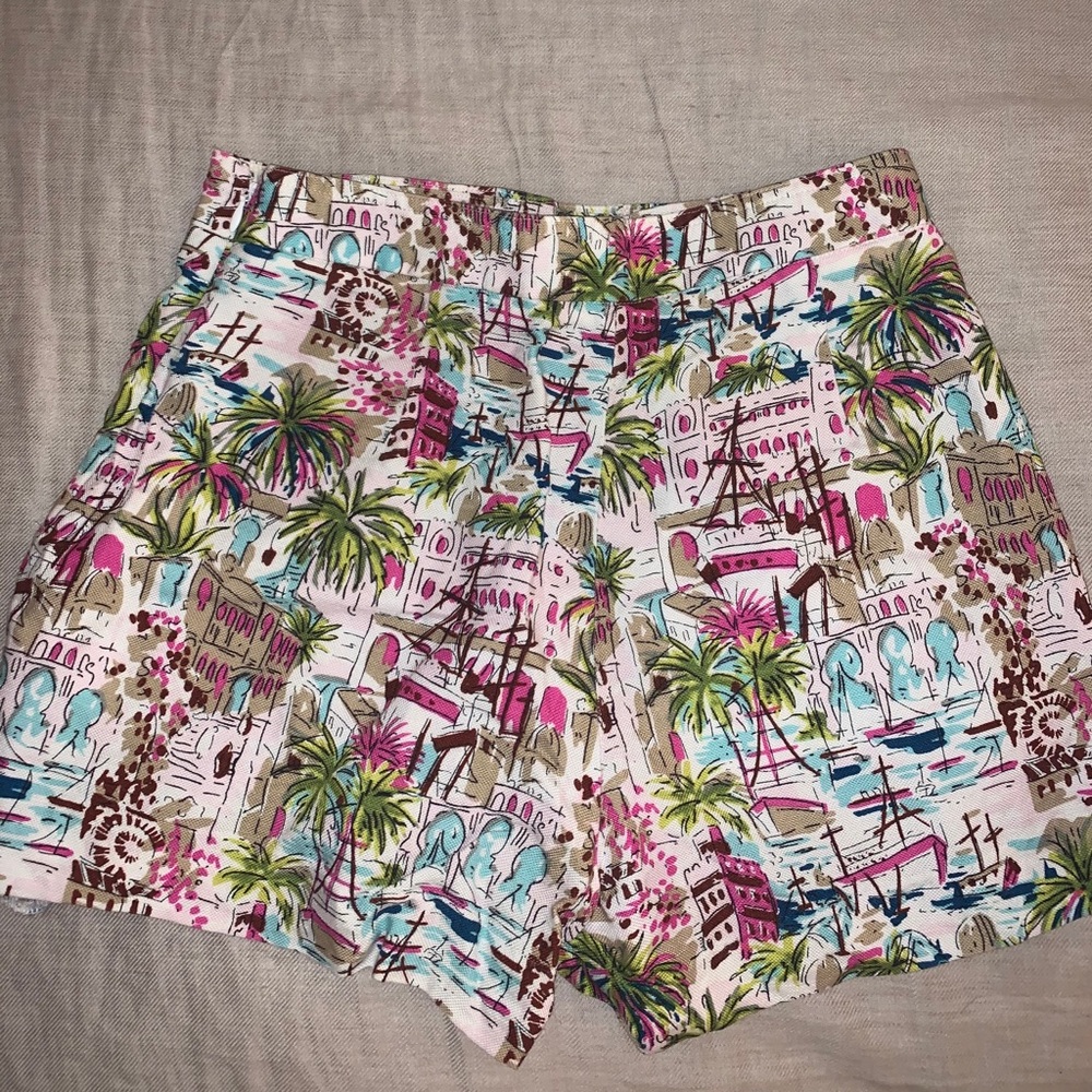 J.Crew Pattern Linen Shorts - Picture 2 of 4